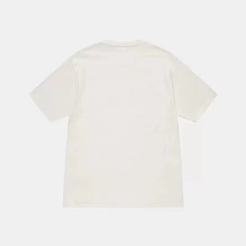 STUSSY COLORFUL GRAFFITI TEE WHITE