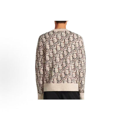 DIOR (Dior) Letter Embroidery Round-neck Pullover Long-sleeved Sweater for Men