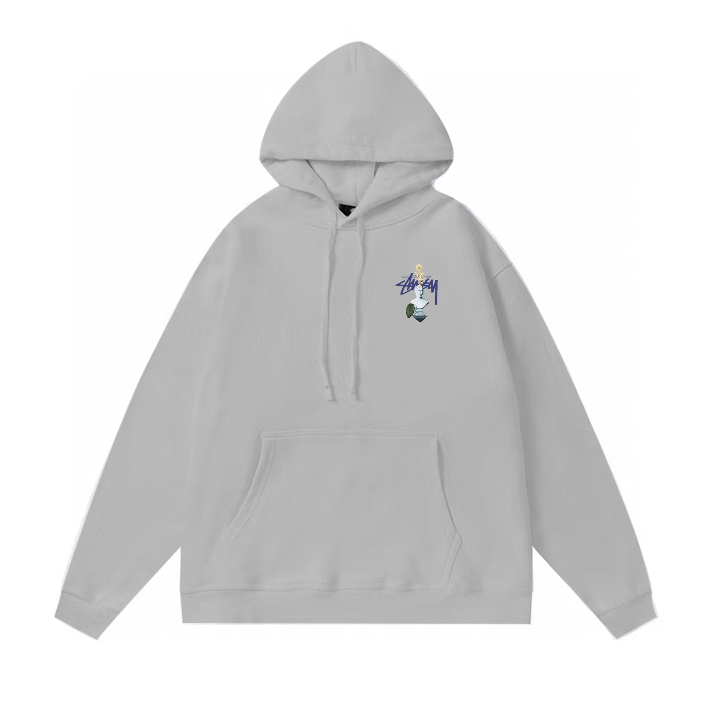 STUSSY CACTUS PRINT HOODIE GREY