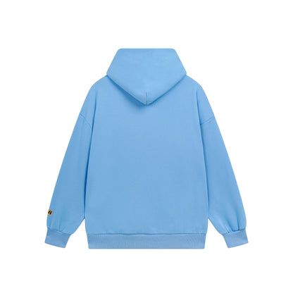 Drew House Smiley Face Series Mascot Navy Smiley Face Hooded Fleece Sweatshirt Winter Unisex Navy Blue