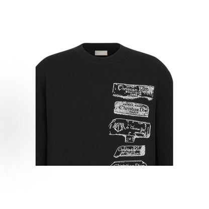 DIOR (Dior) - Fall/Winter 2024 - Round-neck pullover long-sleeve sweater - Men's style - Black color