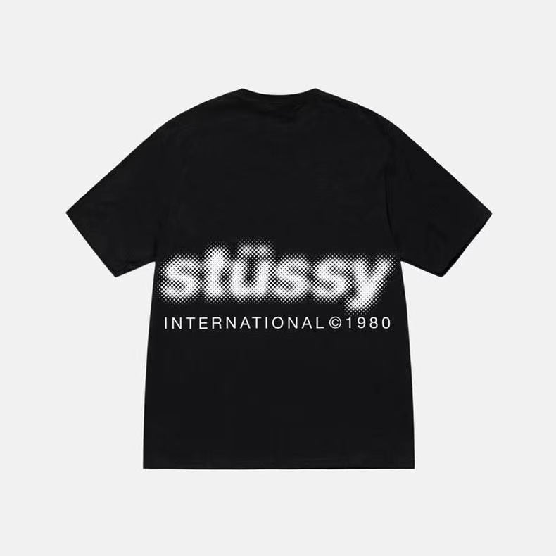 STUSSY 1980 LOGO TEE BLACK