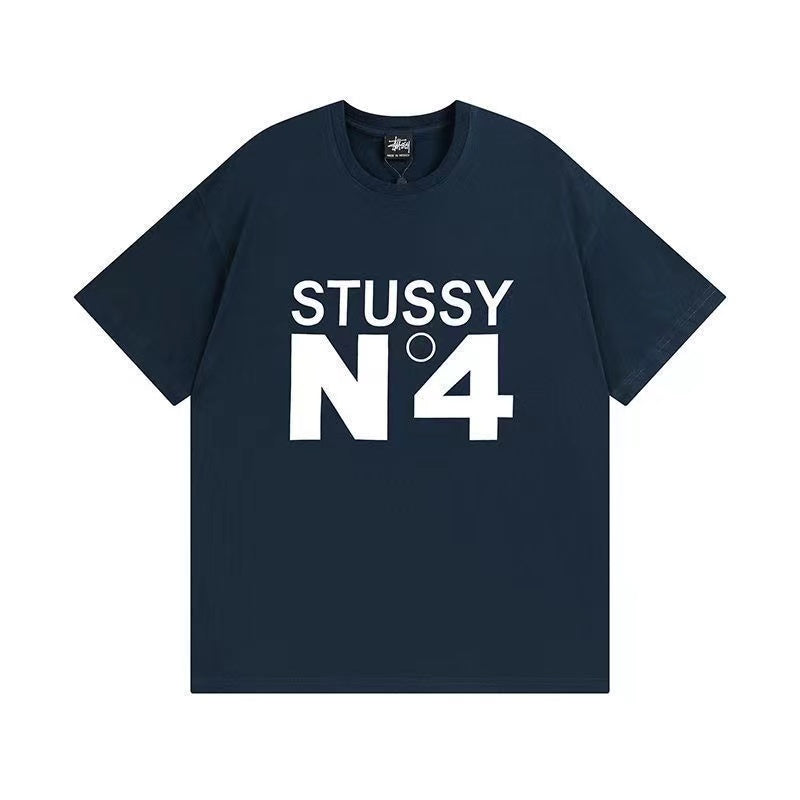 STUSSY CLASSIC N4 TEE NAVY