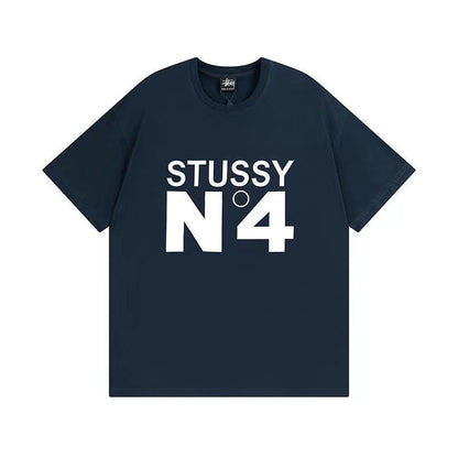 STUSSY CLASSIC N4 TEE NAVY