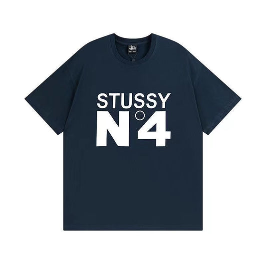 STUSSY CLASSIC N4 TEE NAVY
