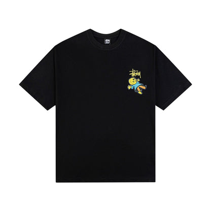 STUSSY ALIEN PRINT TEE BLACK
