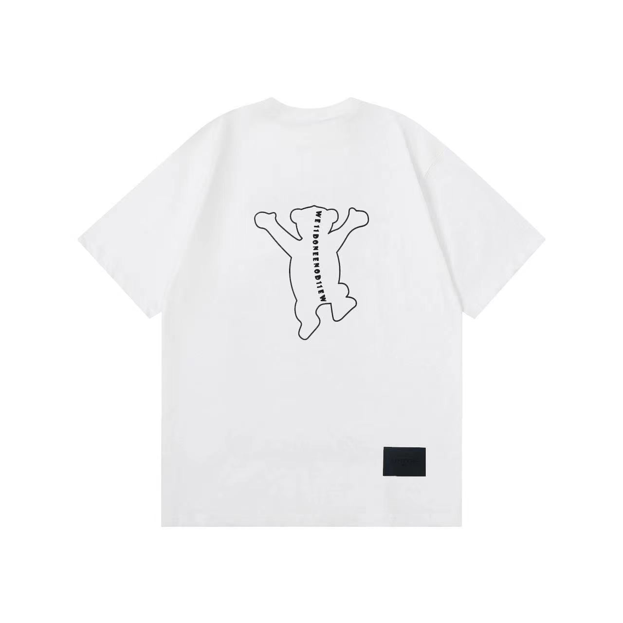 WE11DONE Bear Print Tee White