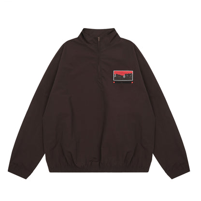 Travis Scott Logo Print Hoodie Coffee