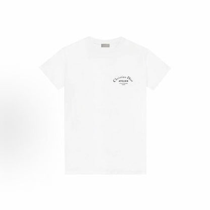 DIOR (Dior) Men's Short-Sleeved T-Shirt with Letter Logo Print, White
