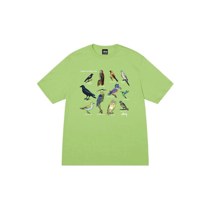 STUSSY BIRD PRINT TEE GREEN