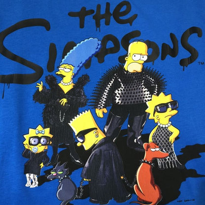 BALENCIAGA MEN’S THE SIMPSONS TM &  20TH TELEVISION T-SHIRT OVERSIZED IN INDIGO – BAS006