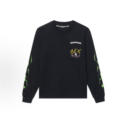 Chrome Hearts Matty Boy series Printed Round-neck Long-sleeved T-shirt (for both men and women) - Black