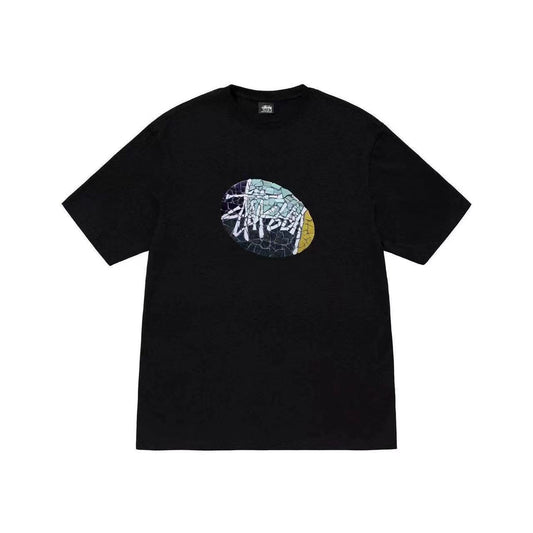 STUSSY MOSAIC TEE BLACK
