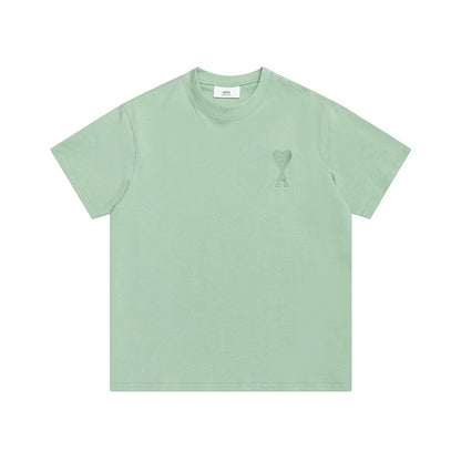 AMI Same Color Logo Tee Green