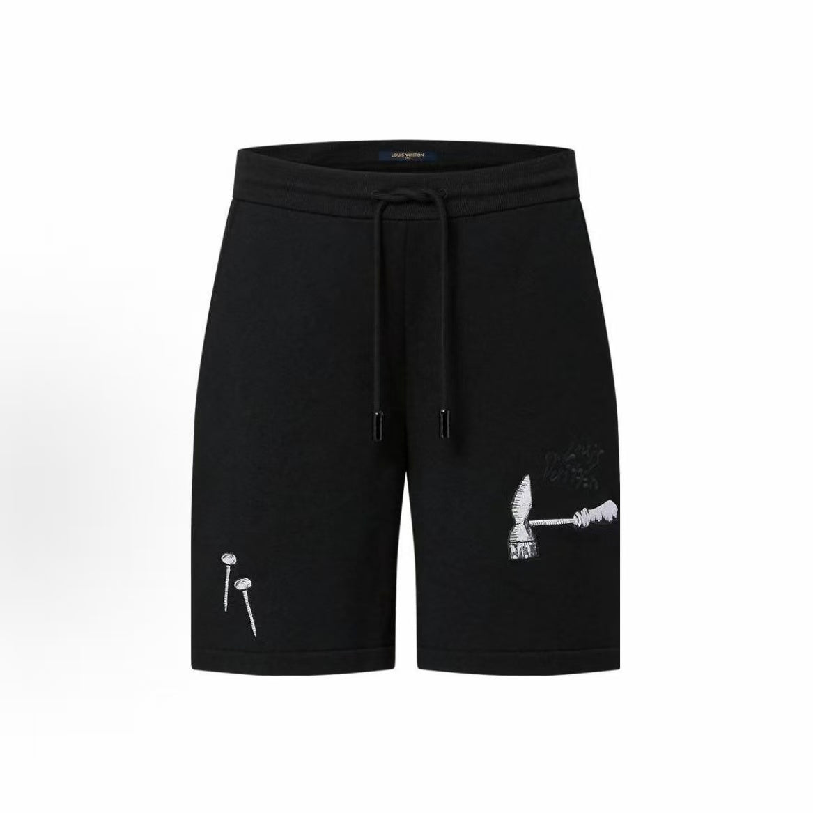 LOUIS VUITTON SS23 Tool Pattern Embroidery Stripped Drawstring Belt Straight Fit Loose Casual Shorts for Men
