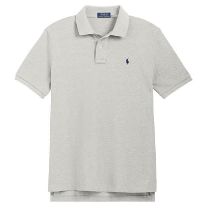 Ralph Lauren Slim Fit Stretch Mesh Polo Grey/Navy