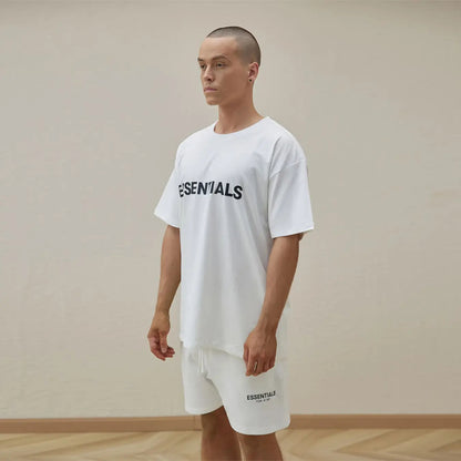 FOG Fear of God 20 Reproduced Short -sleeved Essentials Loose Round Neck T -shirt white