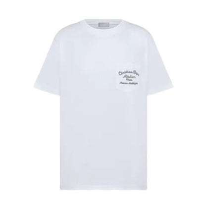 ‘CHRISTIAN DIOR ATELIER’ T-SHIRT RELAXED FIT WHITE COTTON JERSEY – DOT023