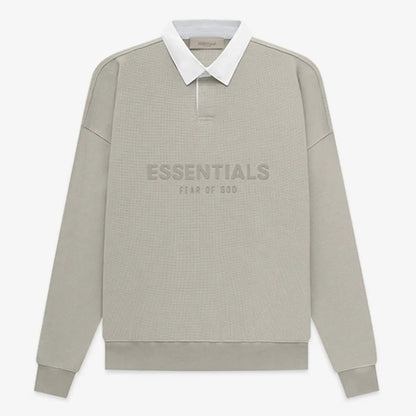 FOG FEAR OF GOD 23 double thread waffle POLO collar sweatshirt ESSENTIALS casual top