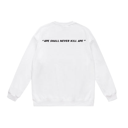 A Bathing Ape Youth Casual Striped Camouflage Print Hoodie White