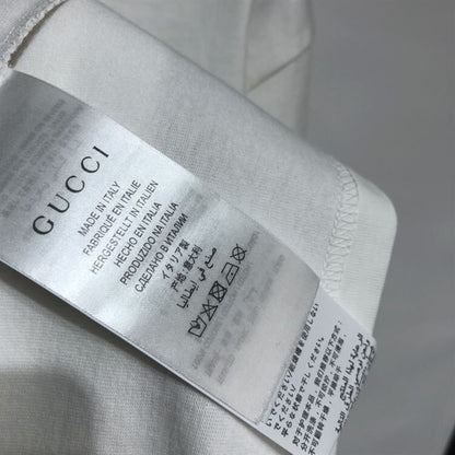 GUCCI COTTON JERSEY T-SHIRT WITH GUCCI MIRROR PRINT – GGS016