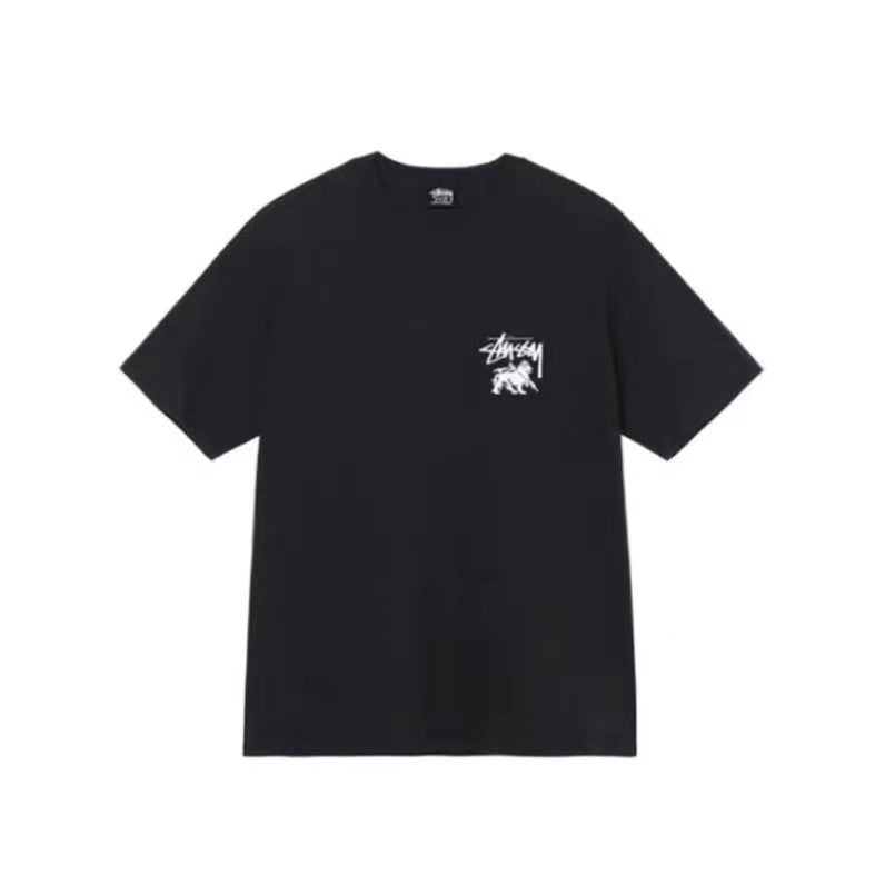 STUSSY LION PRINT TEE BLACK