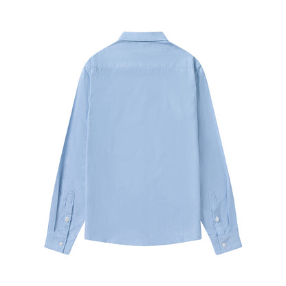 AMI Long Sleeve Logo Shirt Blue