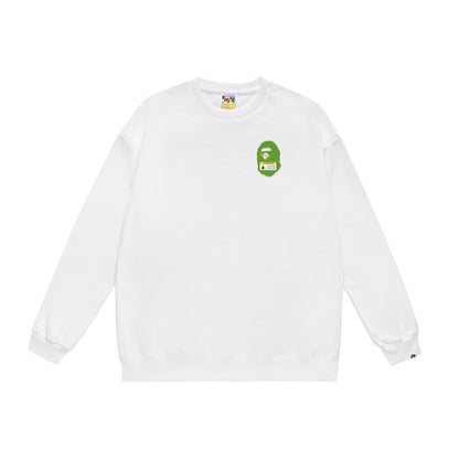 A Bathing Ape Letter Logo Print Hoodie White