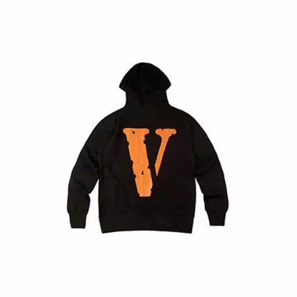 VLONE Logo Print Hoodie Black/Orange