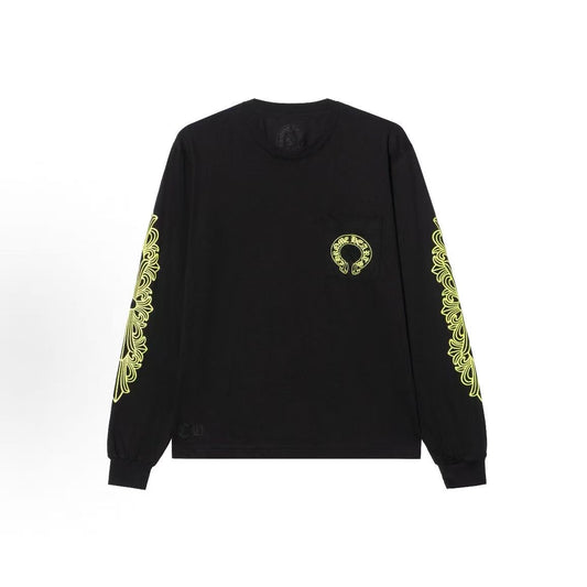 Chrome Hearts SS26 Fluorescent Hoof Print Long-Sleeved T-Shirt (For Both Men and Women)