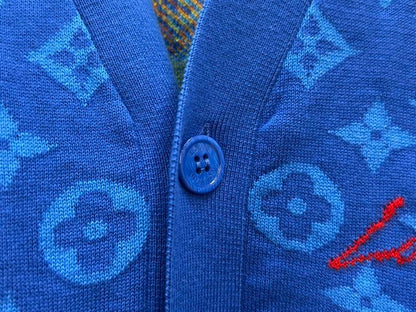 LOUIS VUITTON LV x YK MONOGRAM FACES KNITTED CARDIGAN – LVH052