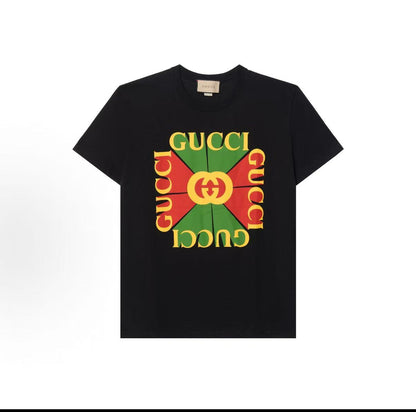 GUCCI Logo letter print casual short-sleeved T-shirt for women in black, released in Fall/Winter 2022.