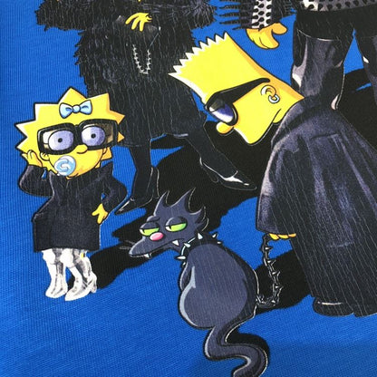 BALENCIAGA MEN’S THE SIMPSONS TM &  20TH TELEVISION T-SHIRT OVERSIZED IN INDIGO – BAS006