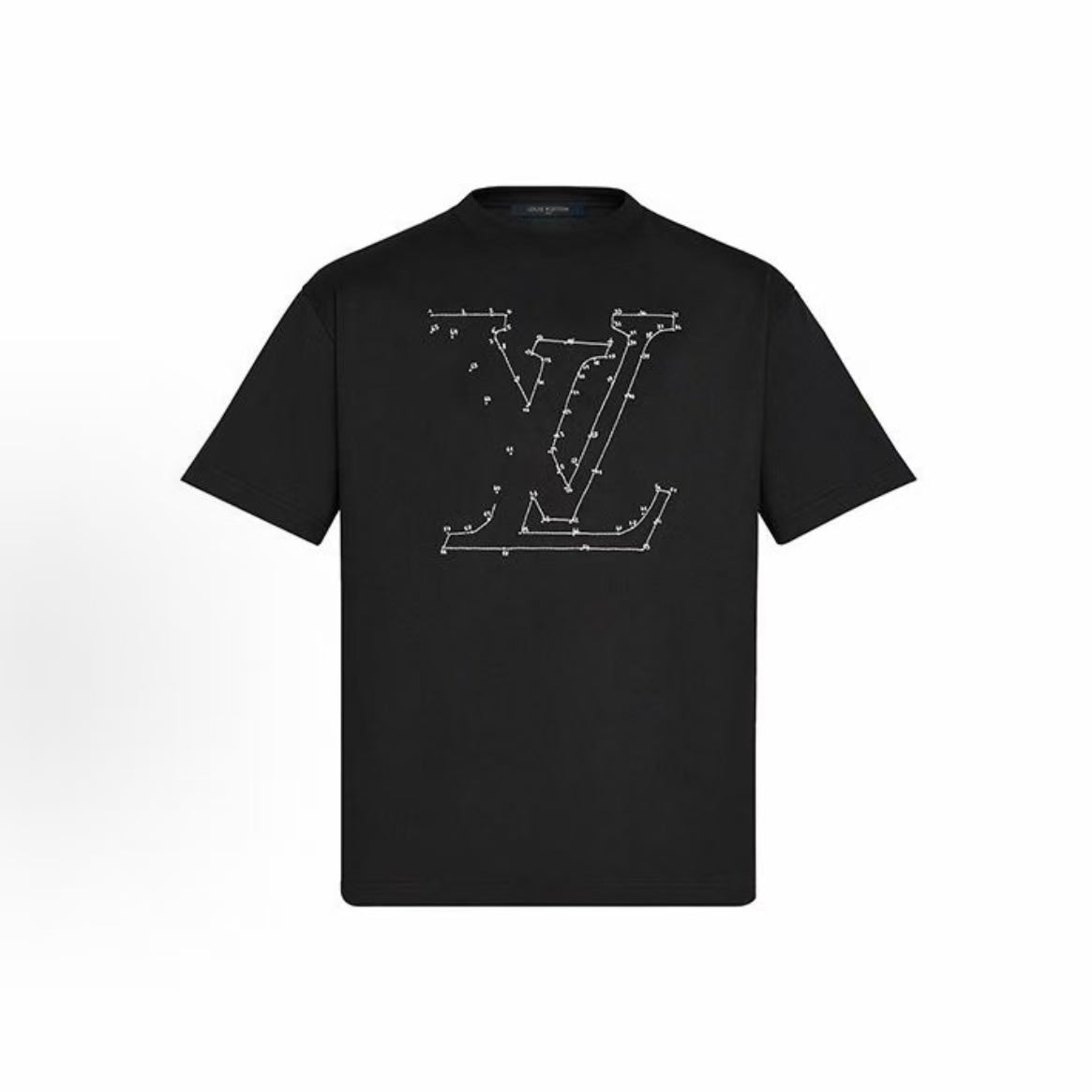 LOUIS VUITTON SS22 Needle-embroidered Printed Embroidery Short-Sleeved T-Shirt for Men - Blue