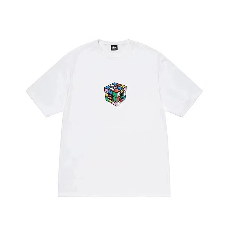 STUSSY RUBIK'S CUBE TEE WHITE