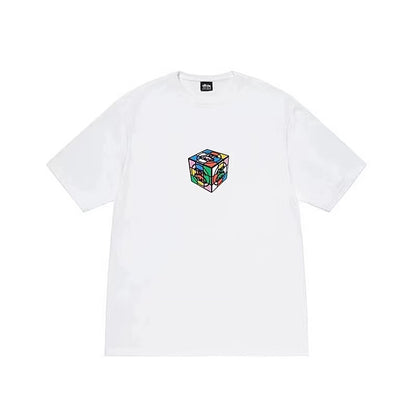 STUSSY RUBIK'S CUBE TEE WHITE