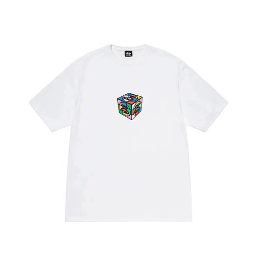 STUSSY RUBIK'S CUBE TEE WHITE