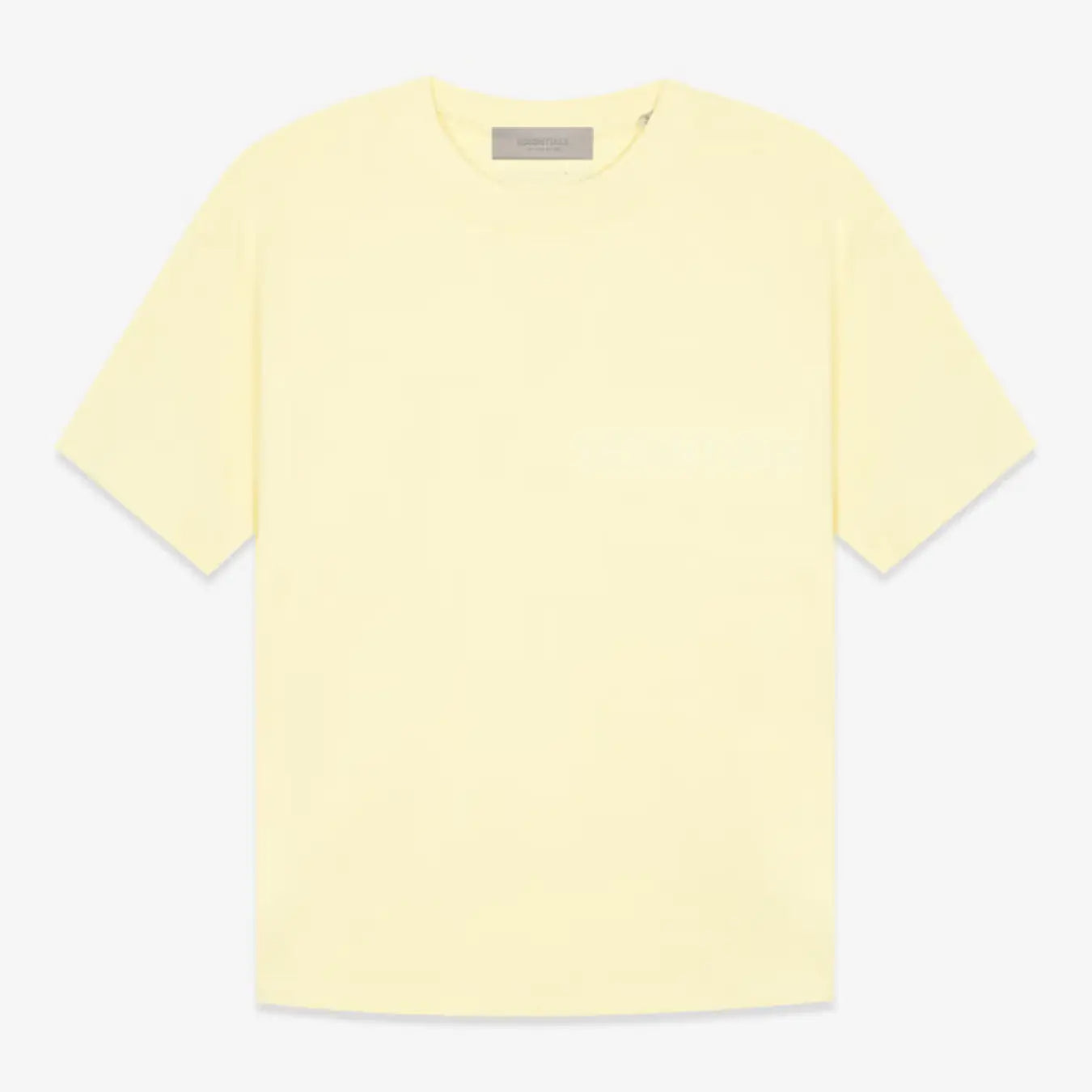 FOG FEAR OF GOD 22 ESSENTIALS double line single row flocking loose T-shirt cream yellow