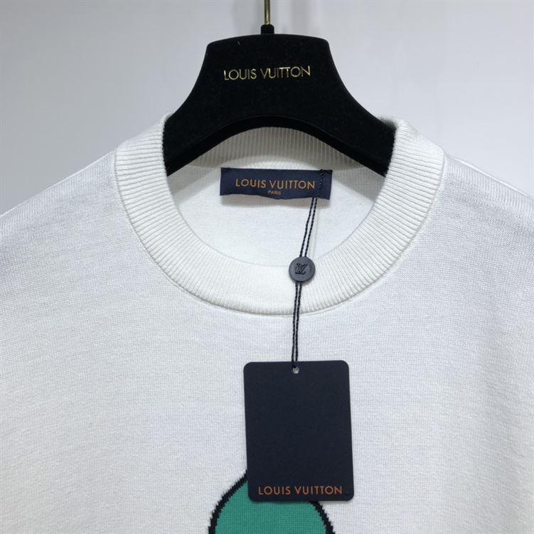 LOUIS VUITTON INTARSIA JACQUARD DUCK CREWNECK – LVTS005