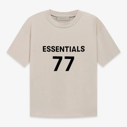 FOG Fear of God 23 Reunion Line 77 Velvet Short -sleeved ESSENTIALS casual T -shirt   wheat-colored