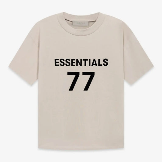 FOG Fear of God 23 Reunion Line 77 Velvet Short -sleeved ESSENTIALS casual T -shirt   wheat-colored