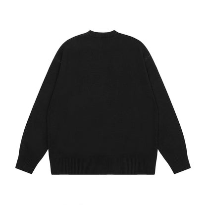 STUSSY  DICE PRINT SWEATER BLACK