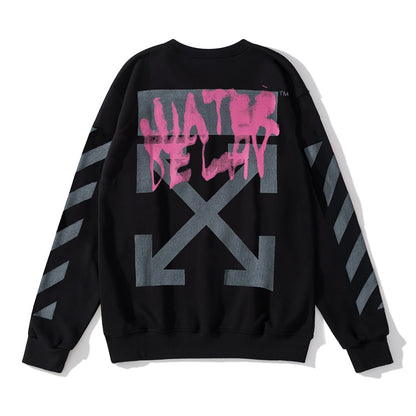 Off-White 858 logo print hoodie black