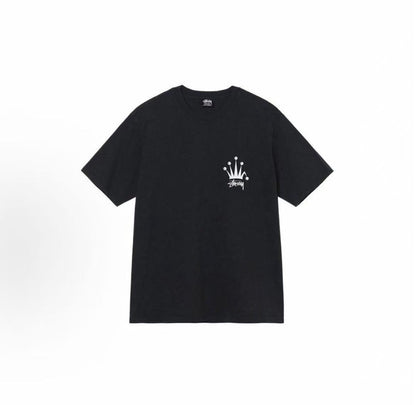 Stussy SS22 Crown Logo Printed Round Neck T-Shirt - The same style for both men and women. Also available in a couple's version.