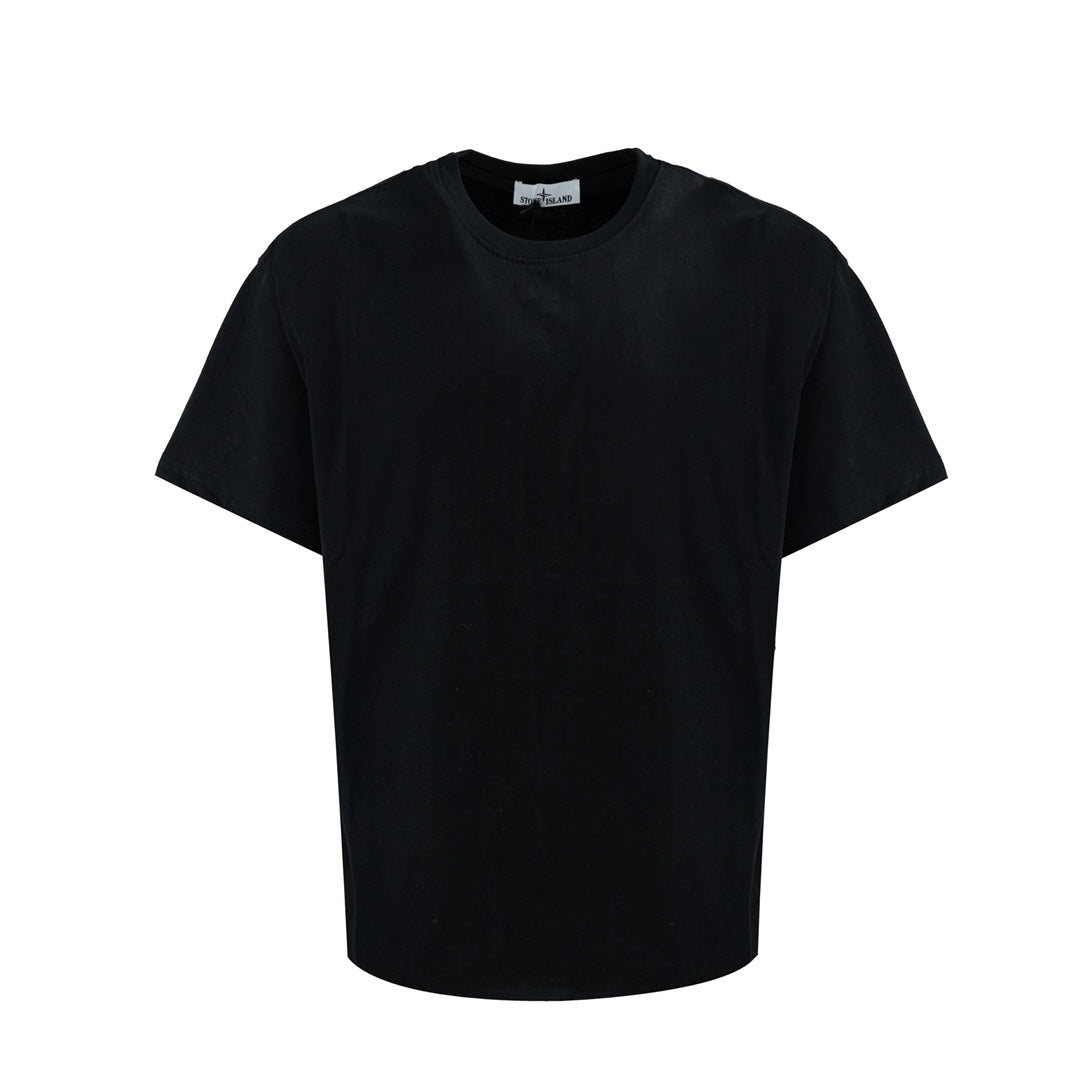 Stone Island Logo Tee With ArmbandIn Black
