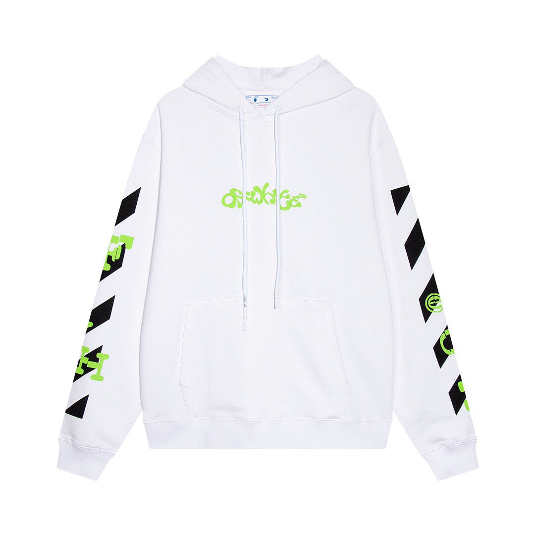 OFF WHITE LIQUID PAINT HOODIE WHITE