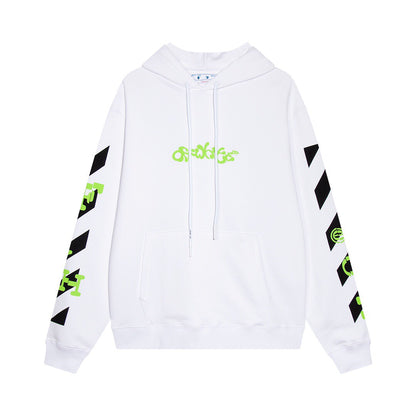 OFF WHITE LIQUID PAINT HOODIE WHITE