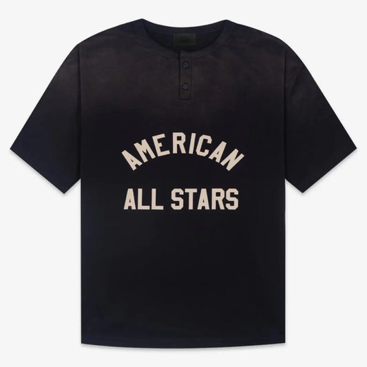 FOG FEAR OF GOD Season 7 main line letter printed loose T-shirt black