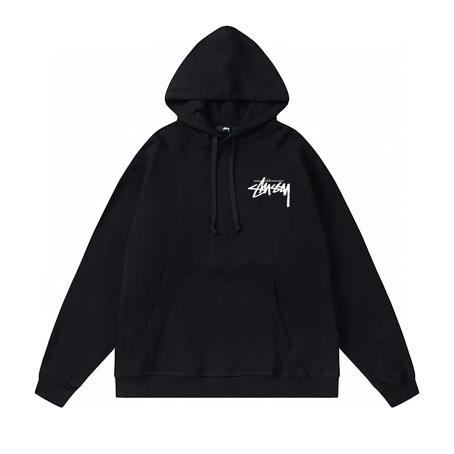 STUSSY POKER PRINT HOODIE BLACK