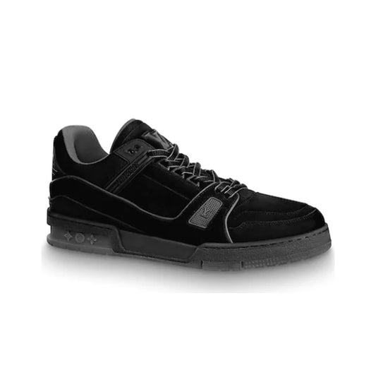 LOUIS VUITTON LV 408 TRAINERS IN SUEDE & GRAY FLANNEL   LSVT222